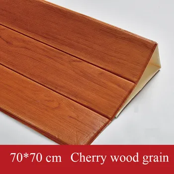 

12pcs 3D Wall Stickers Imitation Wood panels Bedroom Decor Waterproof Self-adhesive Wallpaper Living Room Kitchen TV Backdrop