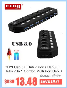 CHYI Супер Скоростной Usb 3,0 концентратор 4 порта комбинированный микро-разветвитель мульти в одном Usb3.0 Hab 5 Гбит/с мини-ПК Аксессуары для компьютера Macbook
