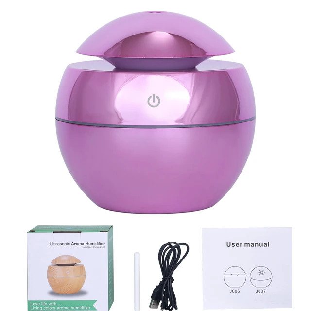 

KBAYBO NEW 130ml USB Ultrasonic Air Humidifier Diffusers Aromatherapy Essential Oil Diffuser Humidifier Plating for Home Office