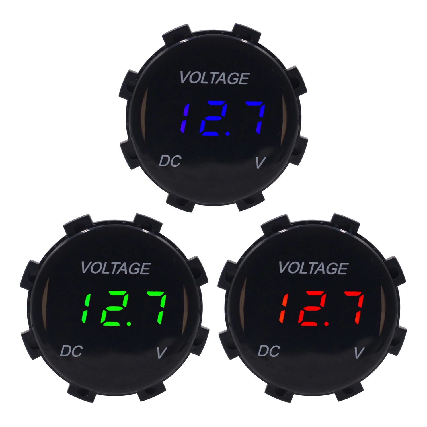

12V Motorcycle Car Digital Display Voltmeter Waterproof LED Lens Display Voltmeter car accessries