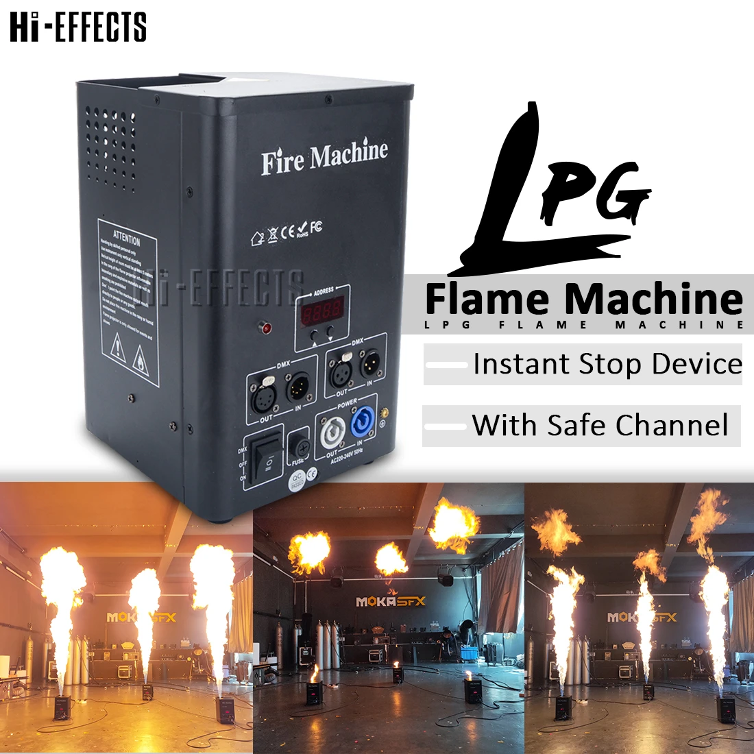 Stage Special Effects Fire Machine Big Flame Dmx 512 Lpg Flame