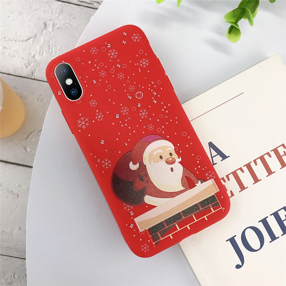USLION чехол для телефона для iPhone 11 Pro Max X XR Xs Max Merry Christmas Снеговик Санта Мягкий ТПУ чехол для iPhone 6 6s 7 8 Plus 5 5S SE