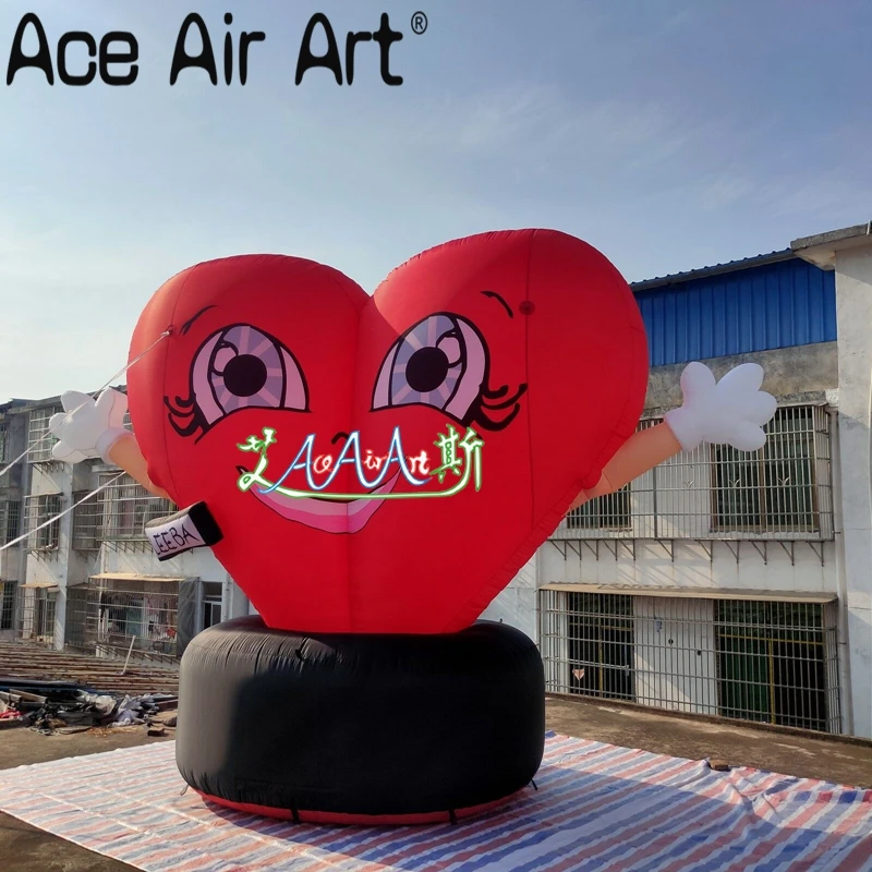 Attractive designed giant red heart shape inflatable model with blower for sale | Игрушки и хобби