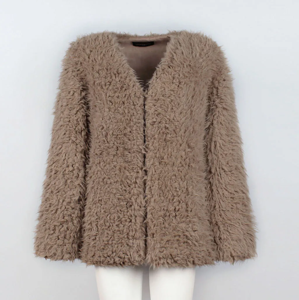 Элегантный костюм из искусственного меха пальто Для женщин осень-зима ...