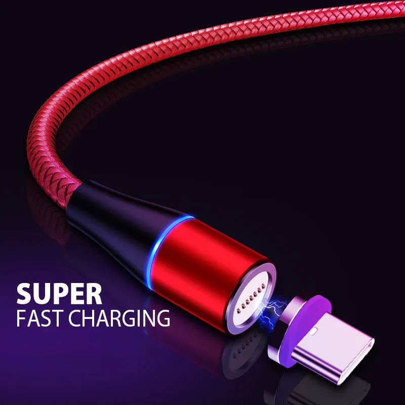 Swalle-1m-Magnetic-Cable-Micro-USB-Type-C-Adapter-Charger-Fast-Charging-For-Phone-XS-Max