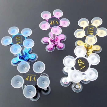 

2020 New Car Double Suction Cup Mobile Phone Holder Petal Shaped Sucker Vehicle Bracket