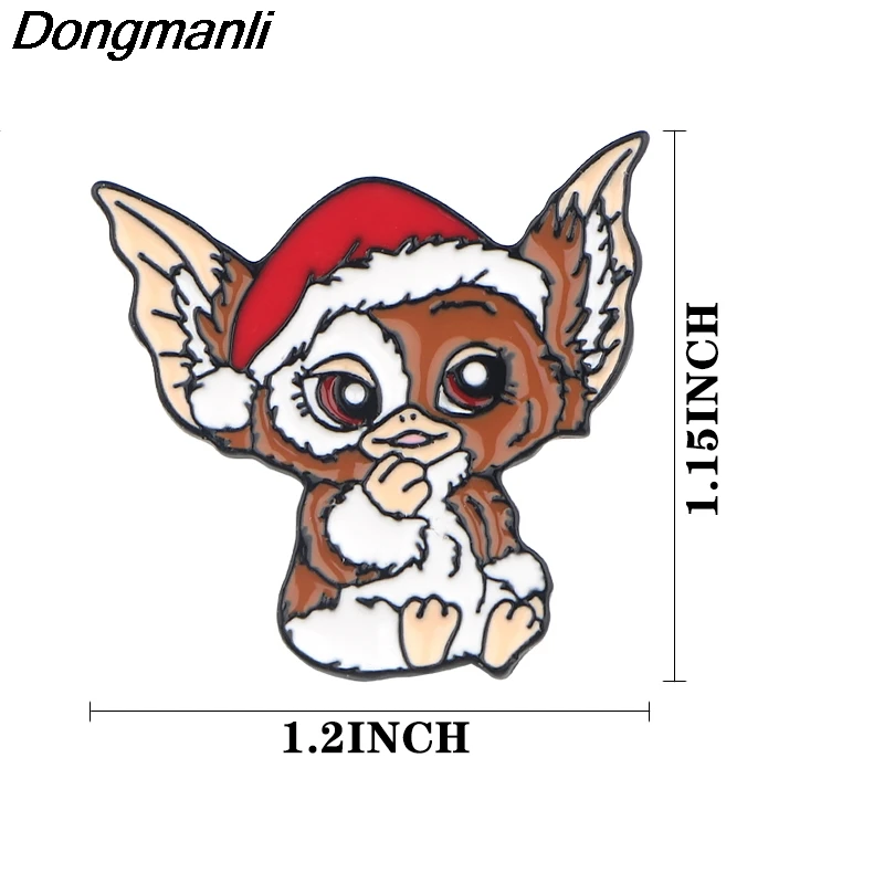 L3085 милый гремлинс мультфильм Гизмо металлическая Эмаль Булавка для рюкзака/сумки/джинсовой одежды значок лацкан булавка брошь бижутерия 1 шт