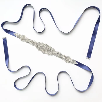 

Women Fashion Crystal Bridal Belt Handmade Rhinestones Wedding Belt Silver Diamond Wedding Sash For Bridal Accessories