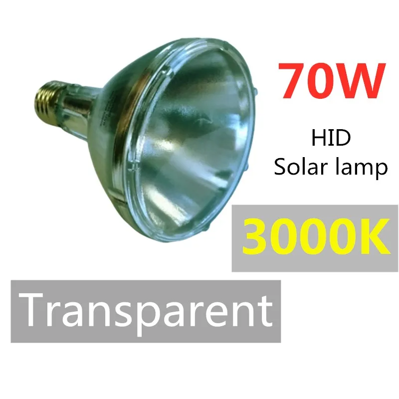 70W 3000K T lamp ПЭТ УФ-в УФ-а УФ яркий Террариум рептилия HID Солнечная лампа HQI PAR38 лампа и балласт для полного спектра черепаха птица змея завод 865 - Цвет: 70W 3000K T lamp