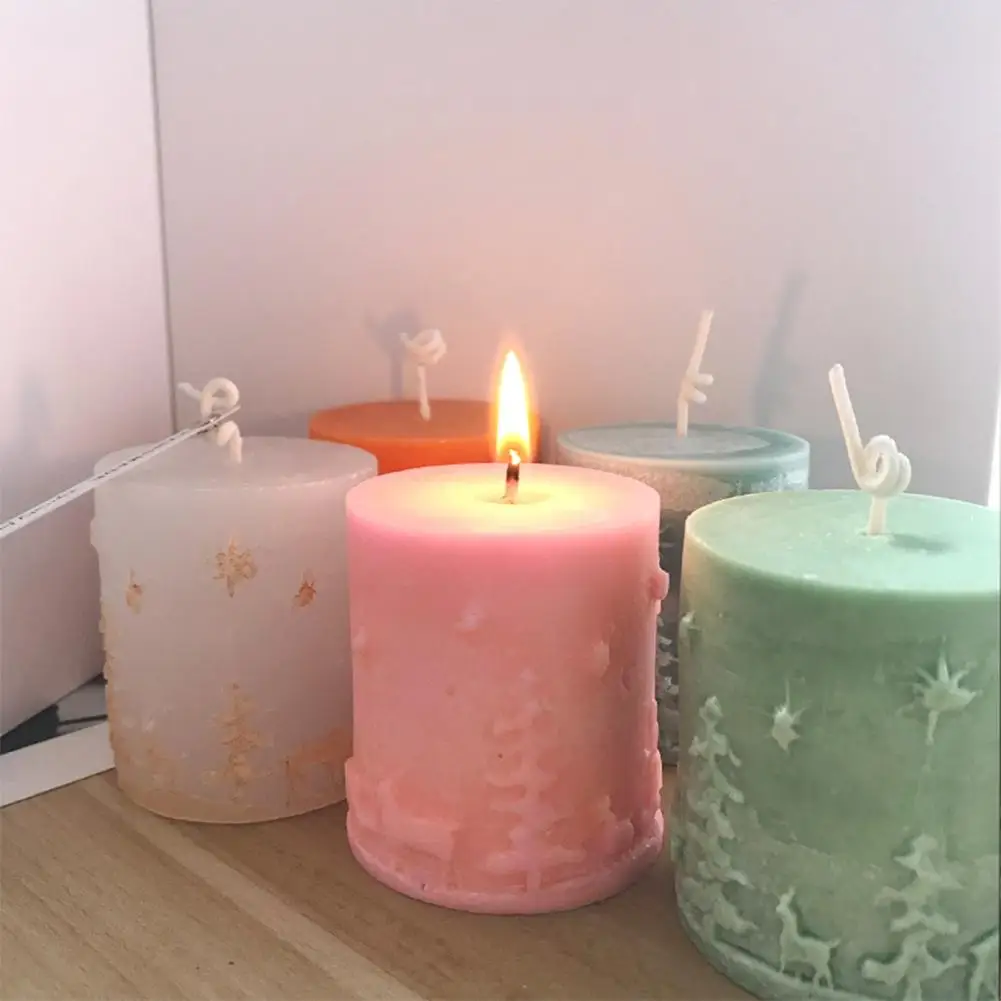 Candle Silicone Mold Christmas DIY Soap Aroma Candle Mold Craft Tool Cake Chocolate Clay Crafts Art Mold Fondant Cake Mould