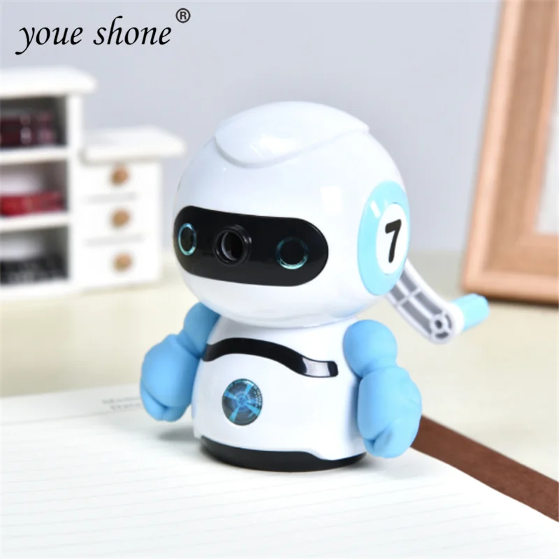 

1Pcs Robot Style Hand-cranked Mechanical Accessories Pencil Sharpener Metal Pencil Sharpener Office School Suppliess Tationery