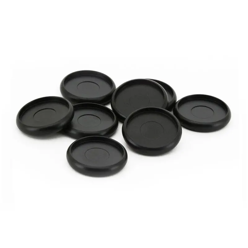 50pcs Black Mushroom Hole Button Binding Discs Plastic Loose-leaf Coil 360 Degree Foldable Arc T-shaped hole Office Supplies