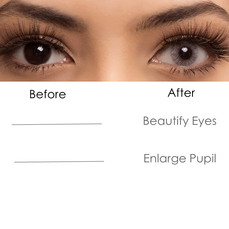 Gray Colored Contacts 14.2mm Colored Contact Lenses