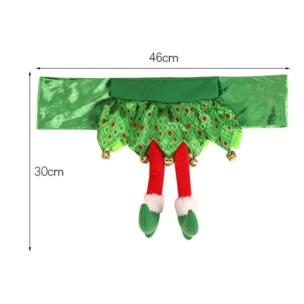 Год Рождество накладка на стул мультфильм Санта Клаус Снеговик напечатанный нетканый материал ужин стул спинки Чехлы для стола вечерние украшения - Цвет: 12