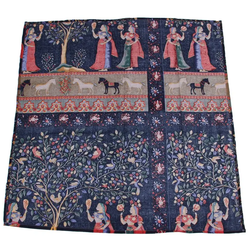 Cotton Linen Fashion Exotic Printed Washable Tablecloth Vintage Square Dinner Picnic Table Cloth Home Decoration