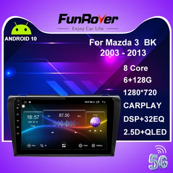 

Funrover Android 10.0 2 Din Car Dvd For Mazda3 2004-2009 Radio Multimedia Video Player GPS Navigation Auto Stereo 6GB+128GB DSP