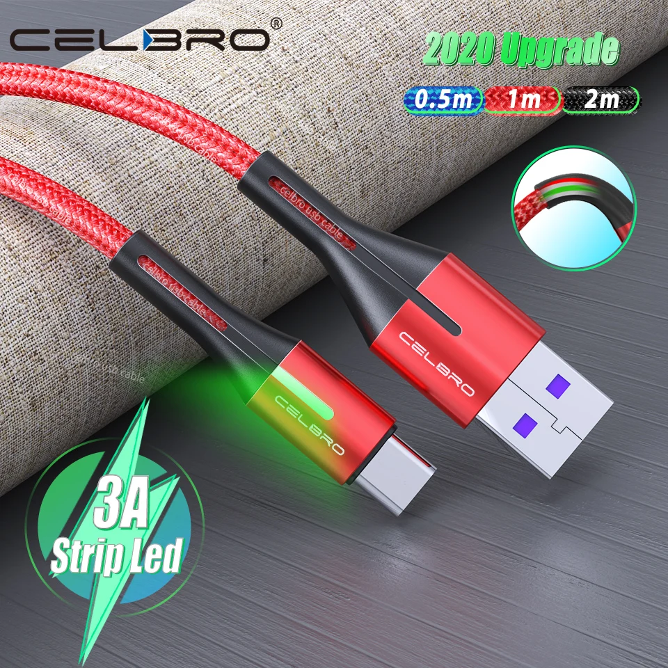 Зарядный кабель Usb Type C 3 цвета для Samsung S20 A71 A50 A51 A70 A20 Tab S6 Ipad Pro|Кабели мобильных