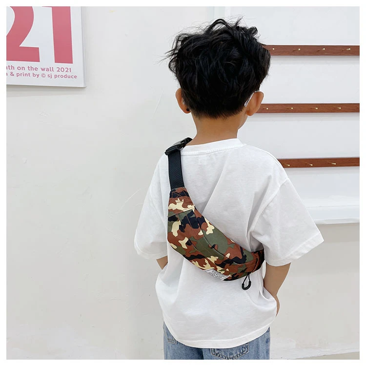 Riñonera con estampado de camuflaje multiusos para niños y bolsa tipo mensajero, color caqui, marrón, verde militar y gris| | - AliExpress