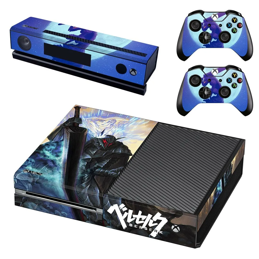 Baserk sticker s для Xbox one кожа Виниловая Наклейка Pegatinas Adesivos для Xbox one консоль Kinect два контроллера Skins