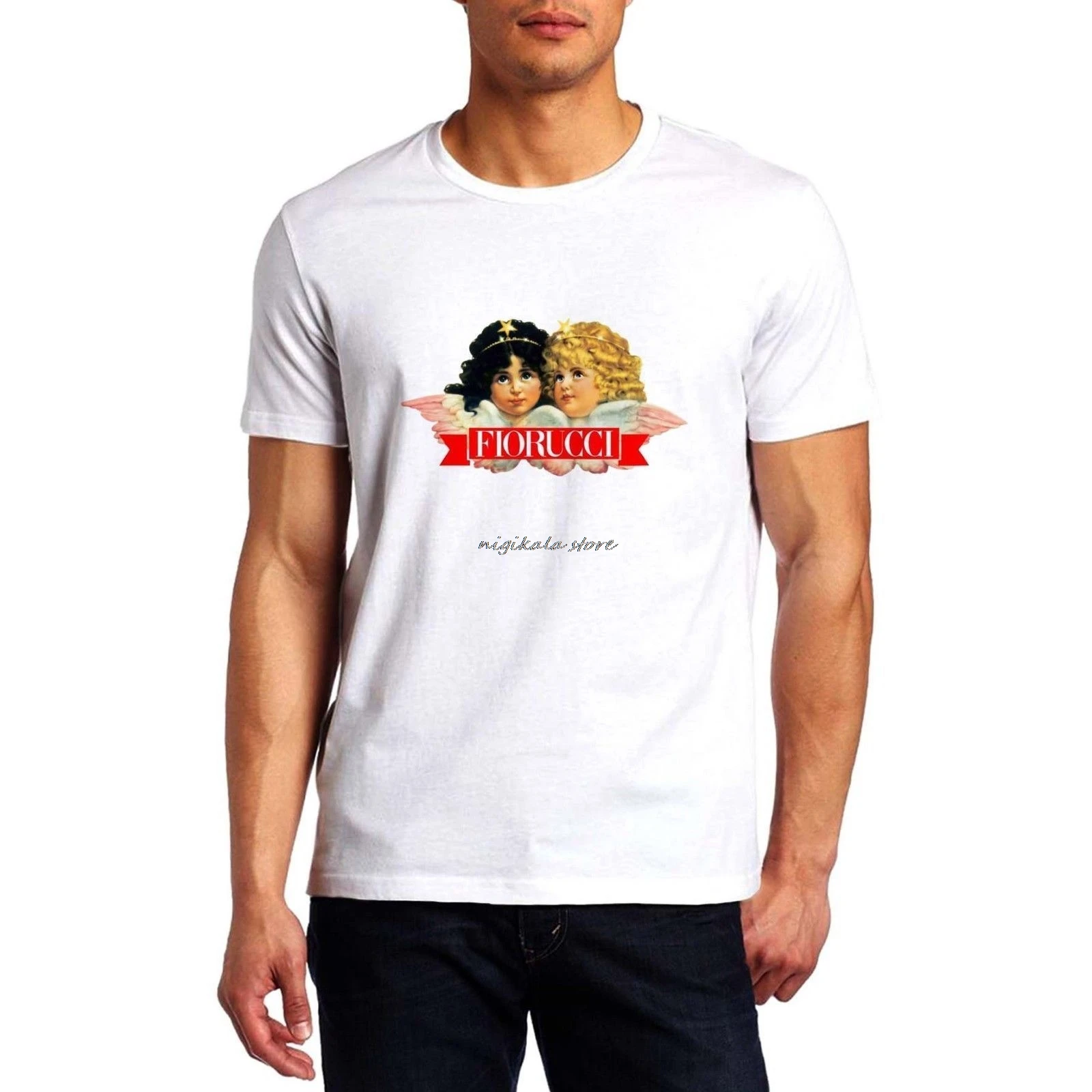 Футболка с логотипом FIORUCCI, Мужская футболка, летние футболки, мужская брендовая футболка