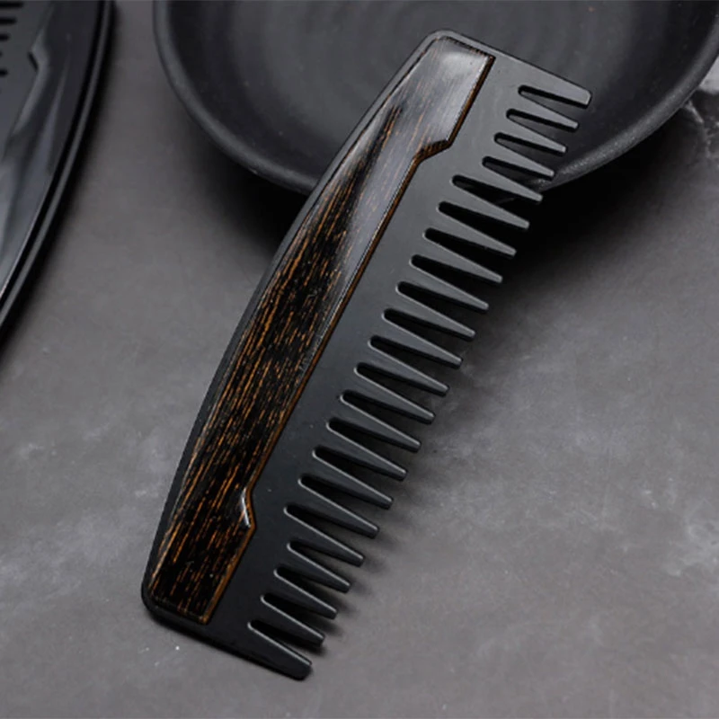 New Men's Beard Styling Template Stainless Steel Wide Teeth Pocket Hair Beard Comb