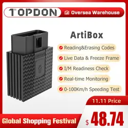 TOPDON OBDII сканер ArtiBox Bluetooth профессиональный контроля в реальном времени товара Reader Android iOS OBD2 автомобильный диагностический инструмент