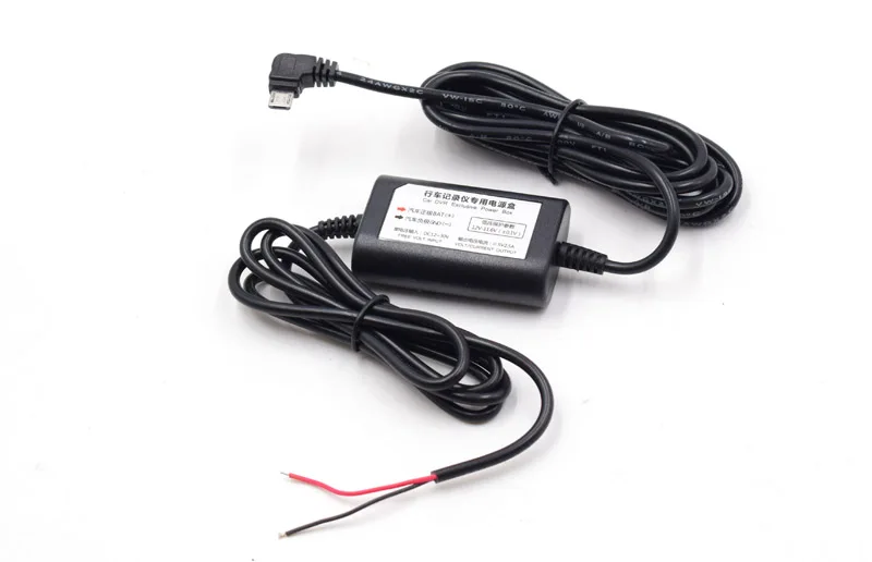 XCGaoon постоянного тока 12В/24В 5В 2.5A 3,1 м Mini USB жесткий провод комплект оборудования для Dash Cam Reaview зеркало Камера автомобильное зарядное устройство для GPS с автоматической зарядкой