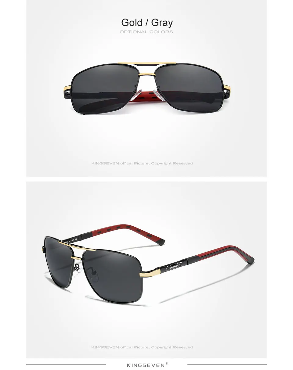 KINGSEVEN Aluminum Magnesium Sunglasses Driving Fashion Frame