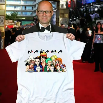 

NAKAMA T-Shirt NAKAMA ONE PIECE FRIENDS Printed by US Cottton Tee Shirt Novelty Breathable