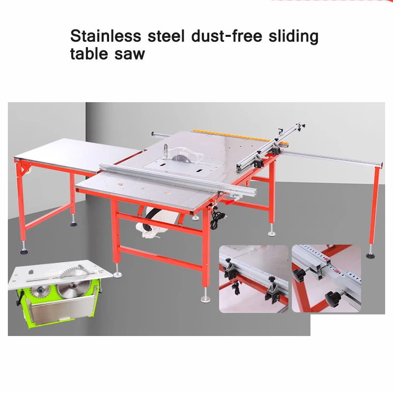 Dust-Free Composite saw Lifting Table Saw Multifunctional Woodworking Sliding Table Saw Integrated Precision Dust-Free