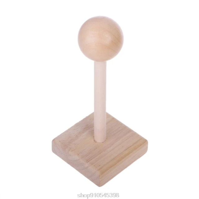 Warm Color Rainbow Stacking Ring Tower Stapelring Blocks Wood Toddler Baby Toys  S25 20 Dropshipping 3