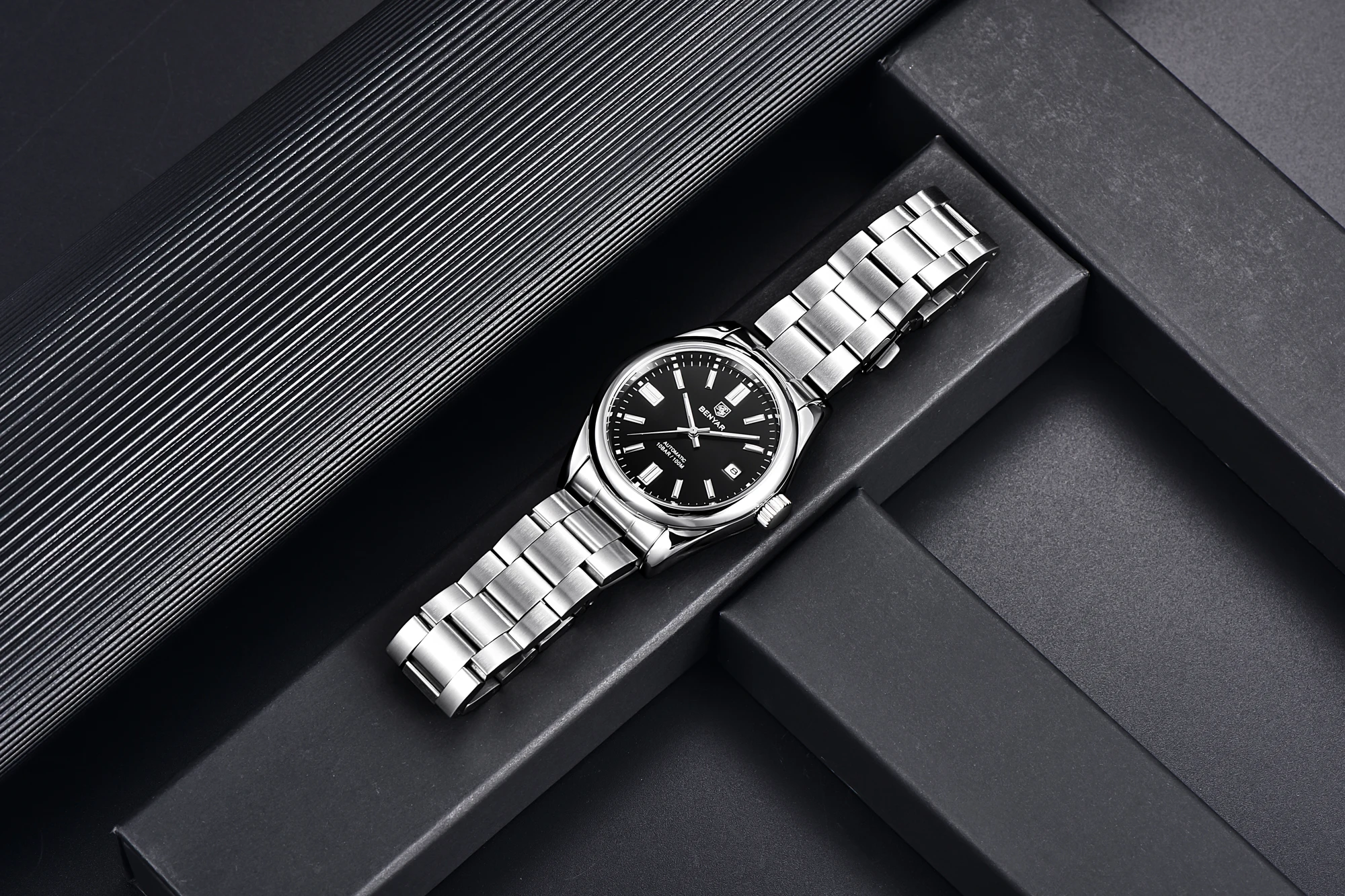 2021 New BENYAR 39MM Men's Watches Mechancial Watch Men Luxury Automatic watch for men Stainless steel Waterproof Clock Man