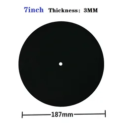Anti-static Felt Slipmat for Turntable and Vinyl Records (7inch 3MM Black)