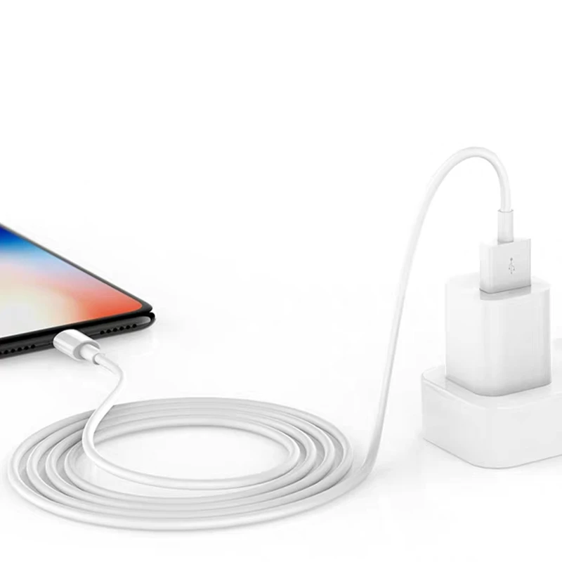 0,2 м 1 м 2 м 3 м usb кабель для зарядки EU настенное зарядное устройство для iPhone 7 8 Plus 6 6S PLUS X XR XS Max 11 Pro MAX 5 5S SE USB кабели для передачи данных