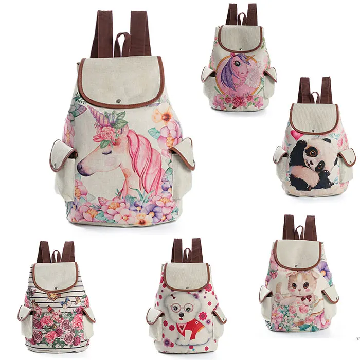 Low Cost School-Bag Backpacks Teenage Girls Children Cartoon for Printed Cat Hot-Sale B6qpe15ggoY