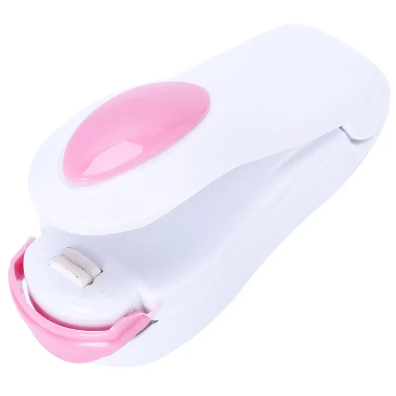 

1 Piece Portable Household Mini Heat Sealing Machine Ceramic Impulse Sealer Seal Packing Capper Plastic Bag Sealer White+Pink