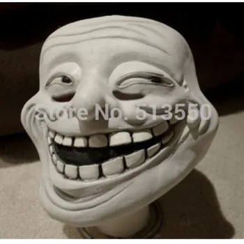 

New Year Surprise Latex Troll Face Mask for Fancy Dress Halloween latex mask Dress Up 2020 Hot