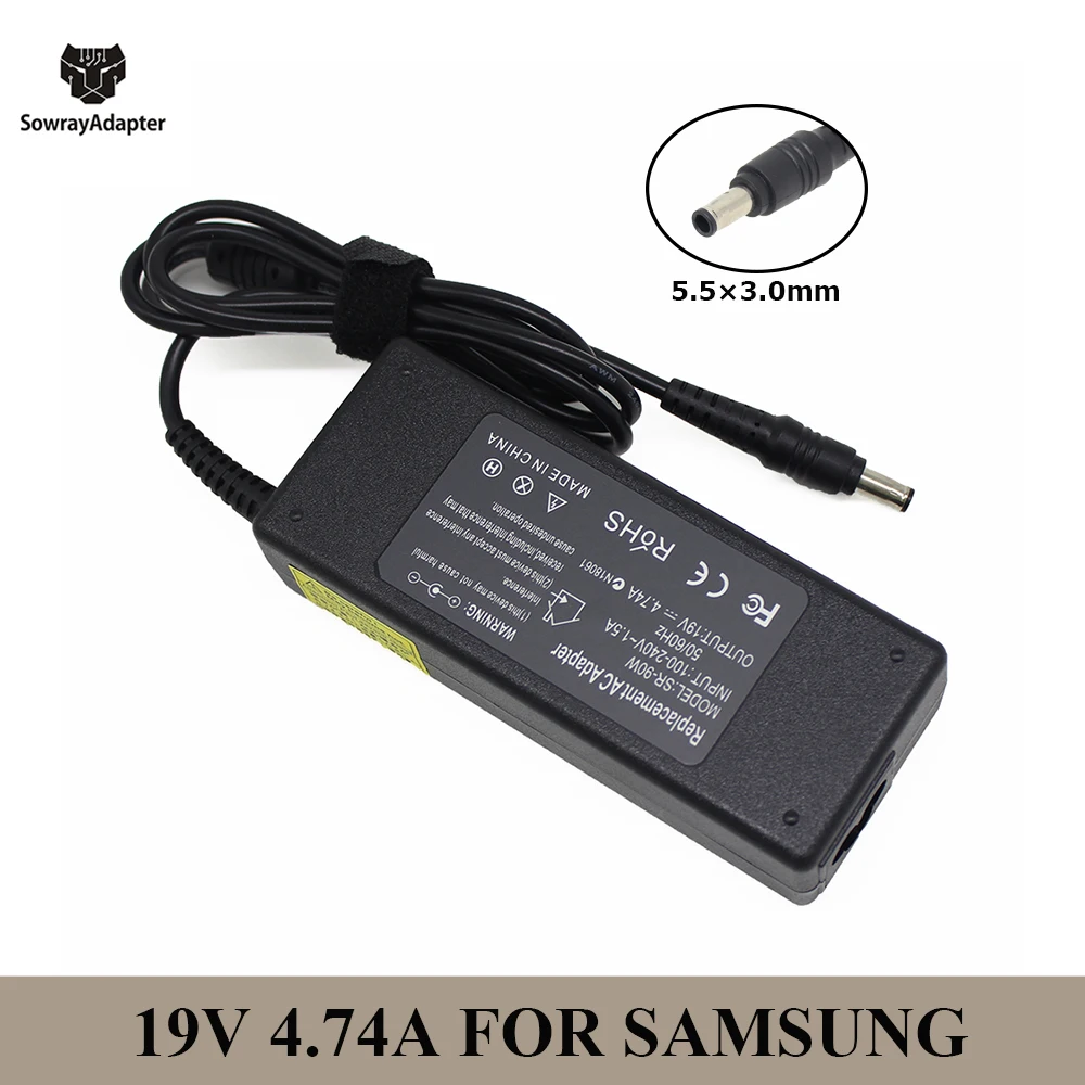 19v 4.74a 90w 5.5*3.0mm Ac Power Laptop Adapter For Samsung P40 P50 P55 P60 P200 P210 Q470 R439 R453 V20 V25 Notebook Charger - Laptop Adapter - AliExpress