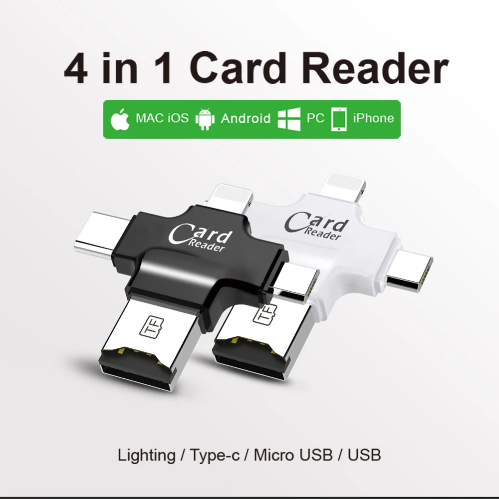 USB i-Flash Drive HD Micro SD/TF Memory Card Reader Adapter For iPhone iPad iPod iphone 5 6 7 type c card readers lighting