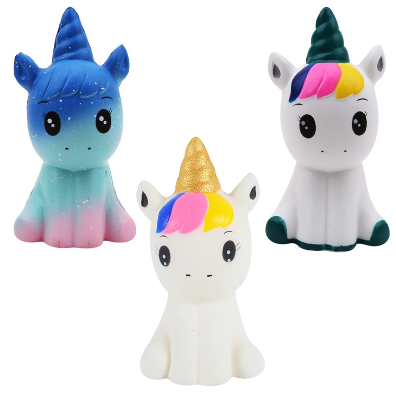New 12CM Squishy Cute Unicorn Simulation Animal Doll PU Squishy Slow Rising Cream Scented wholesale exquisite 3