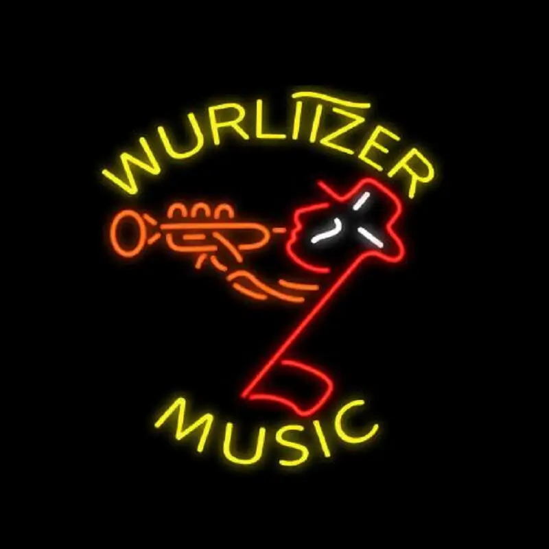 Personalizzato Wurlitzer Music Glass Neon Light Sign Beer Bar