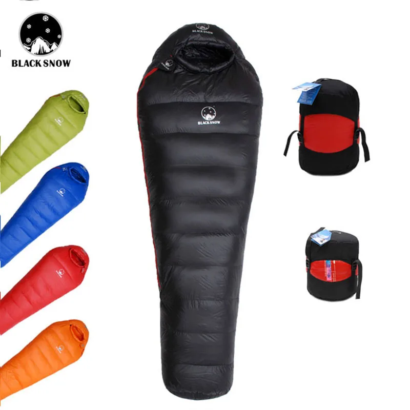 BLACKSNOW Winter Thermal outdoor camping mummies soft goose down sleeping bag liner portable single sleeping pad ultralight warm 5