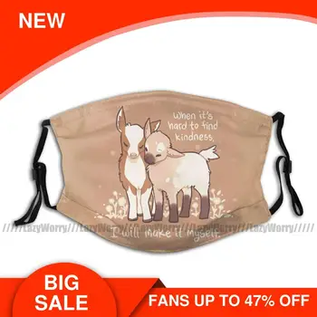 

Goat Mouth Face Mask Hard To Find Kindness Facial Mask for Adult Beautiful Polyester with Filters Mask