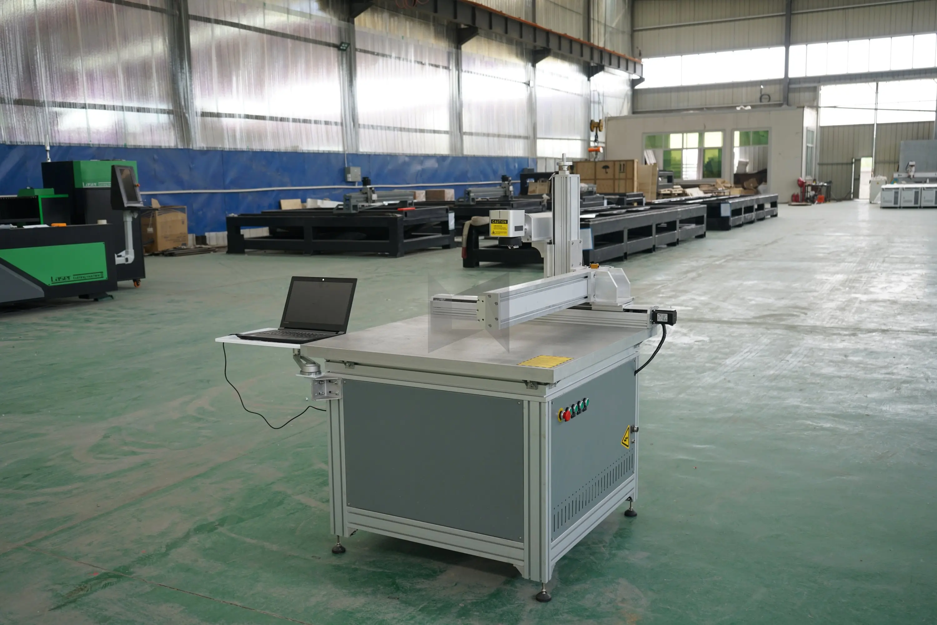 Big working area fiber laser marking machine XY sliding rail laser engraving machine
