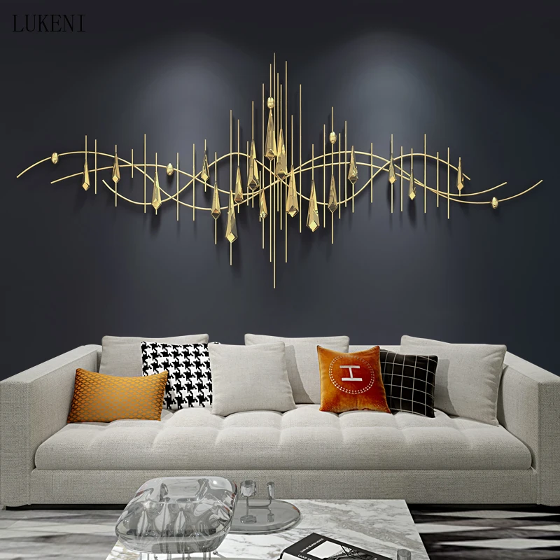 Nordic Light Luxury Wall Decorations Living Room Metal Modern Ornaments Bedroom Decorations Sofa Background Wall Pendants 4