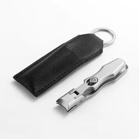 Nail Clippers Stainless Steel Wide Jaw Opening Anti Splash Fingernail Cutter Manicure Tools Nail Trimmer with Case