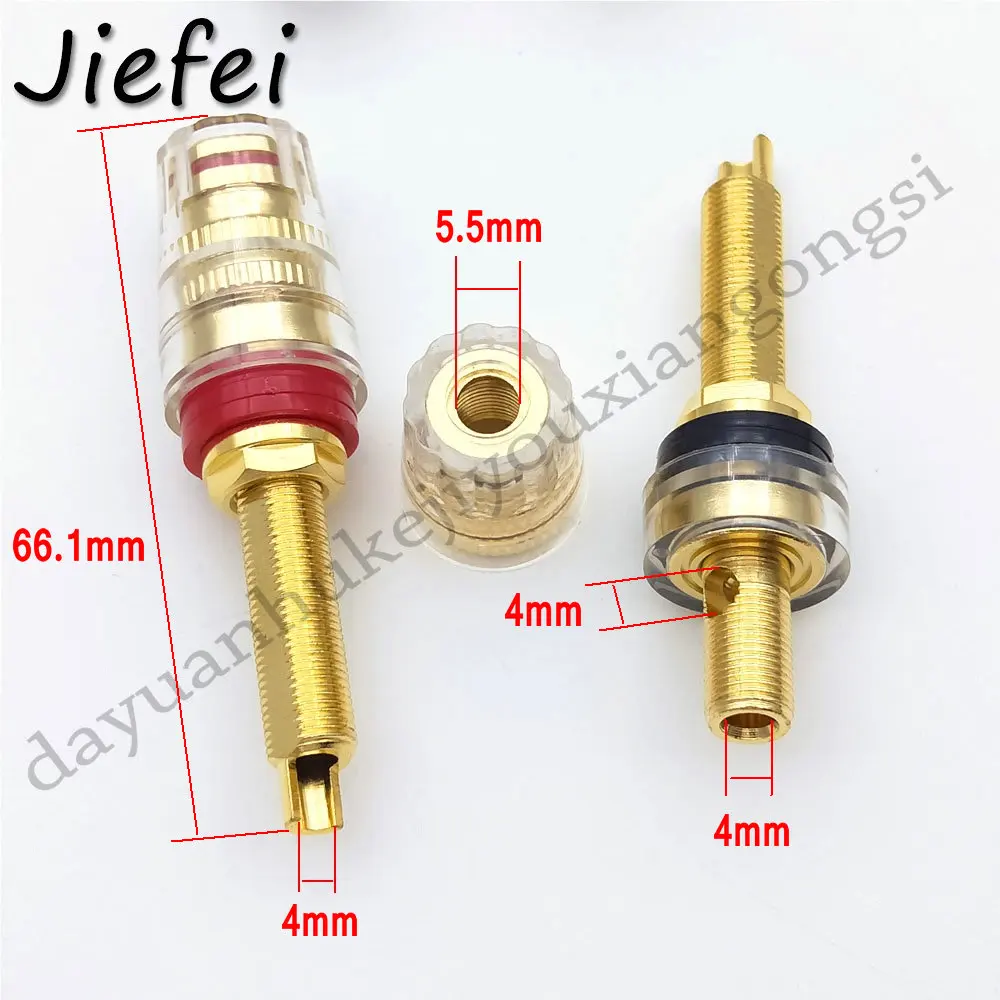 conector de banana banhado ouro alta poste para amplificador poste terminal 04