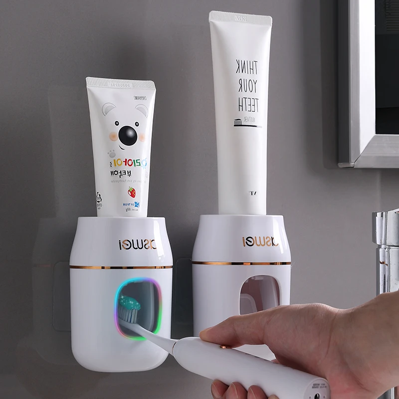 Creative Automatic Toothpaste Dispenser Squeezer for Aldult Kids Wall