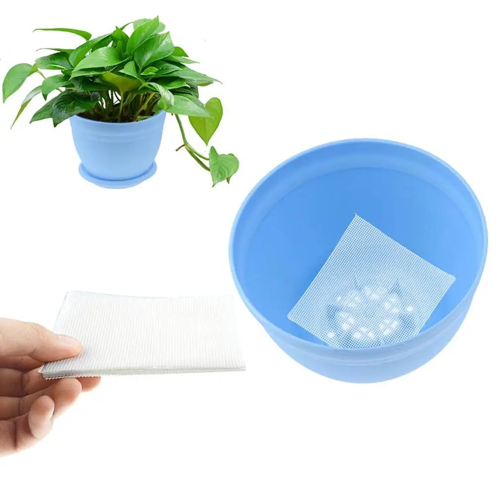 

10Pcs Plastic Flower Pot Mesh Pad Soil Leak-proof Anti-corrosion Bottom Grid Mat hot sales
