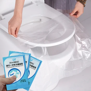 

Practical bathroom tools 50 PCS Universal Toilet Disposable Sticker Toilet Seat Cover Business Travel Toilet Seat Cushion